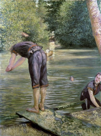 Badende am Ufer der Yerres, 1878 von Gustave Caillebotte